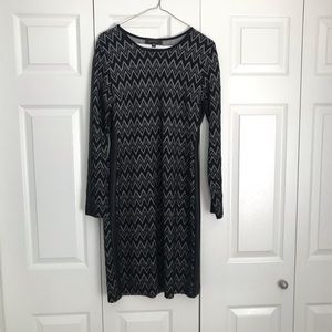 Soft Black Long-sleeve Dress